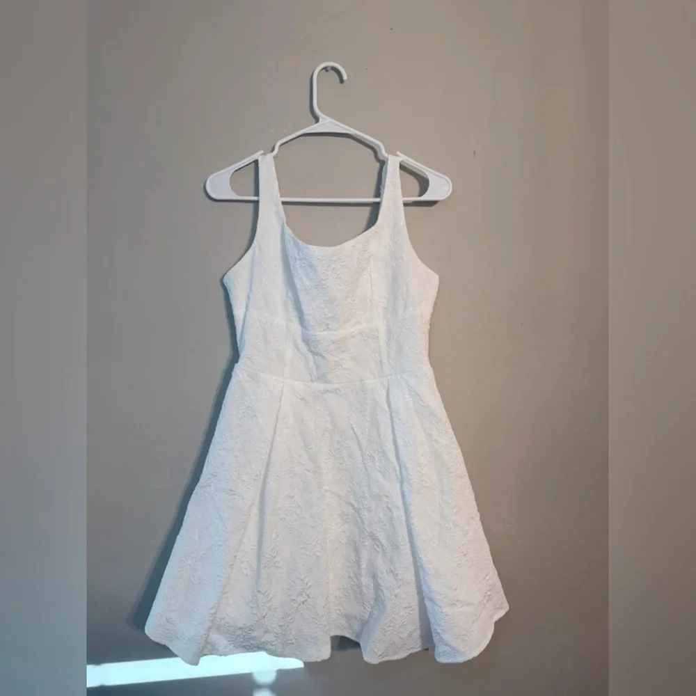 Girls White Eyelet Fit-and-Flare Dress